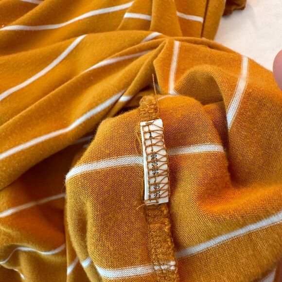 Casual Orange and White Stripe Short Sleeve Tee Lettuce Edge 0X - Picture 6 of 9